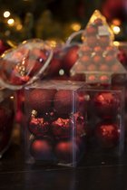 Boules de Boules de Noël Cosy @ Home - Rouge foncé - Plastique - Ø6cm ( Set de 12)