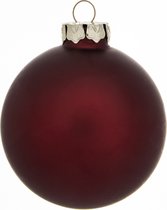 Kerstballen - Donkerrood - Rood - Blinkend - Set van 4 - In glas - Kerstversiering - Kerstboom