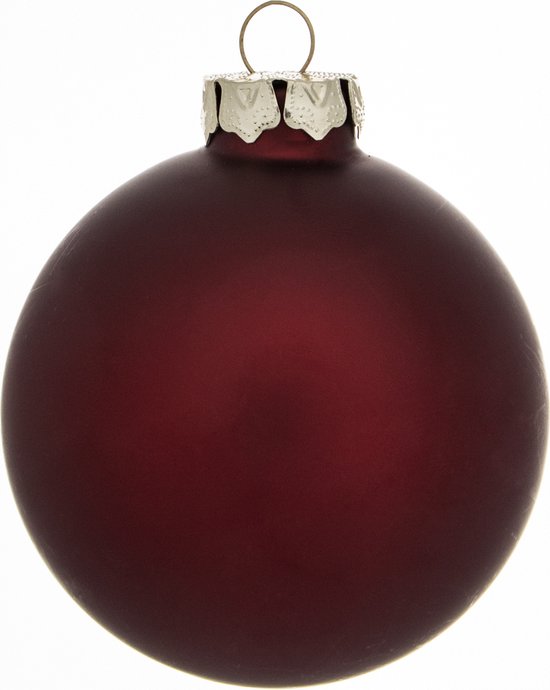 30 mm/12 stuks kerstballen onbreekbaar bordeauxrood, kerstboomdecoraties, balornamenten, ballen, hangende kerstdecoraties, vakantiedecoratie - glanzend, mat, glitter