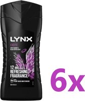 Lynx Excite - 6 x 225 ml - Douchegel - Voordeelverpakking