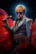 Elton John Poster | Rocket Man | Muziekposter | Artiest | 51x71cm | Wanddecoratie | Muurposter | AZ | Geschikt om in te lijsten