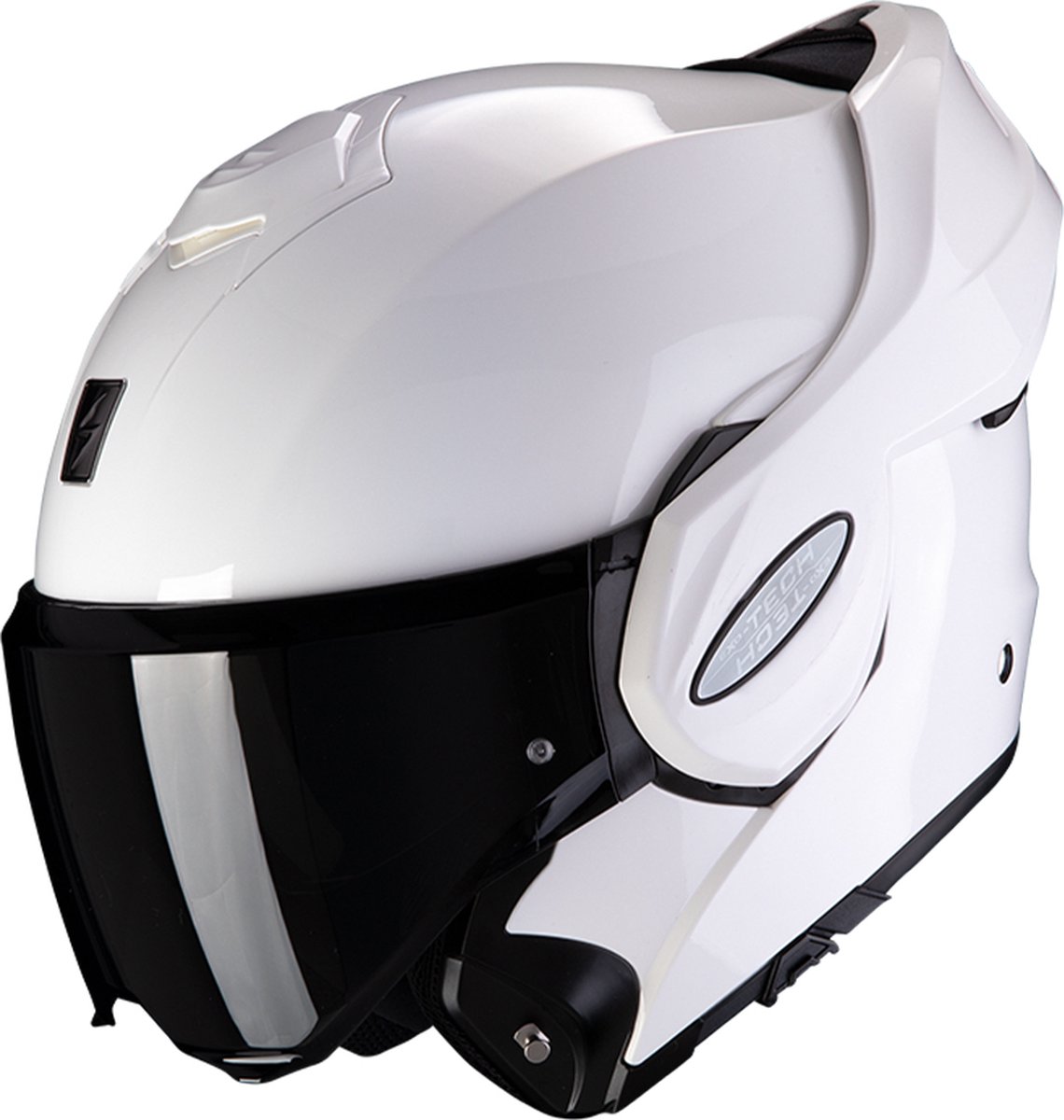 Scorpion Exo-Tech Evo Solid White 2XL - Maat 2XL - Helm