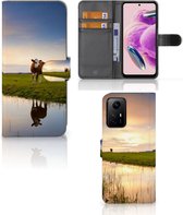 Smartphone Hoesje Geschikt voor Xiaomi Redmi Note 12S Flip Case Koe