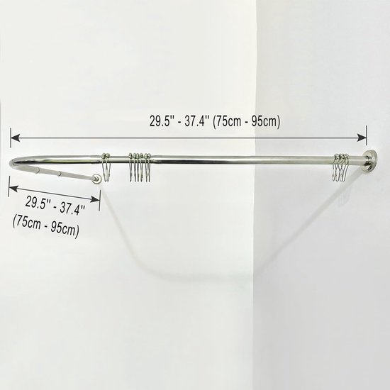 Douchegordijnstang bol