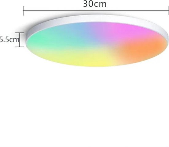 Slimme moderne plafondlamp - 220V - 30W RGB - CCT - Smart Home Led-verlichting - WIFI APP - stembediening met Alexa, Google en Yandex