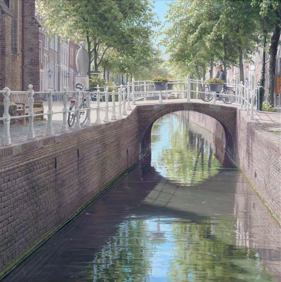 Roos van der Meijden - Giclée Oude Delft op papier, 30x30 cm, limited art print