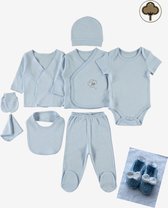 Ensemble de vêtements pour nouveau-nés biologiques 8 pièces garçons - Ensemble nouveau-né - Vêtements de bébé - Cadeau de baby shower - Cadeau de maternité