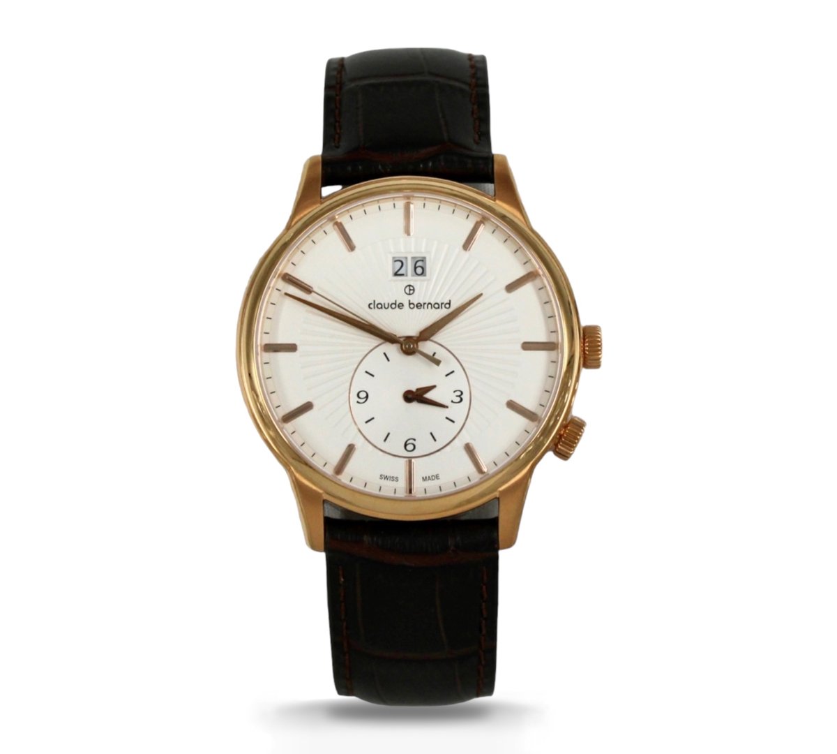 Claude Bernard Classic 2nd Time Zone 62007-37R-AIR mannen horloge