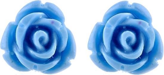 Boucles d'oreilles Behave en forme de rose turquoise