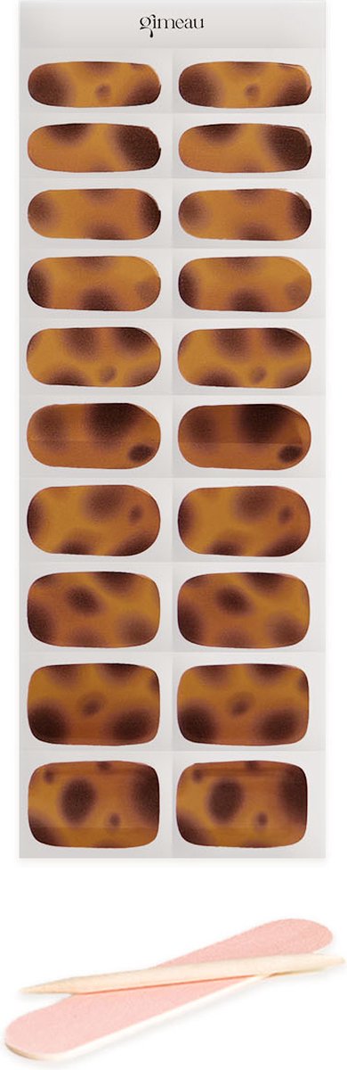 Gimeau Gel Nail Sticker Panter Tortoise