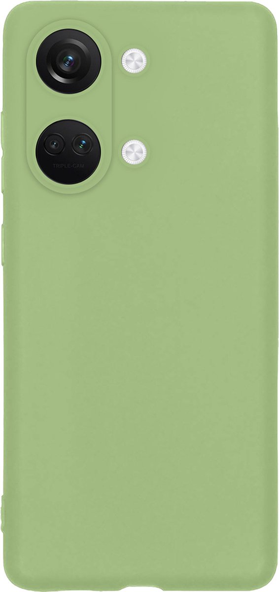 Hoes - Geschikt voor OnePlus Nord 3 - Sterk & Shockproof - Hoesje Cover - Siliconen Case - Groen
