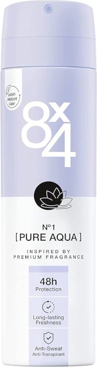 8 x 4 Deospray – No.1 Pure Aqua 150 ml