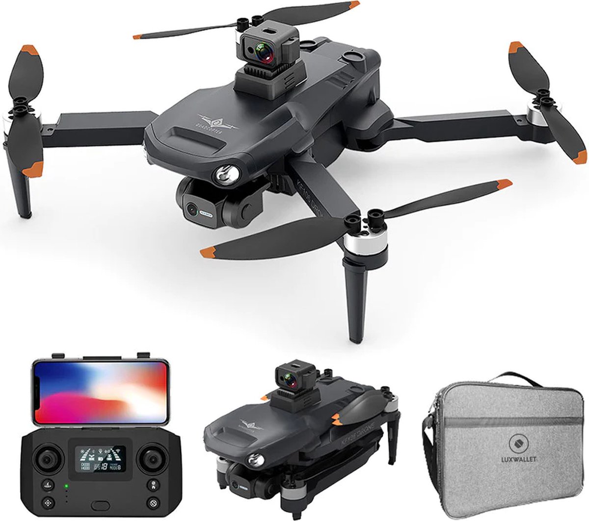 LUXWALLET Libra X Dodge - 5Ghz Quadcopter Drone 1.2km - Full Hd Camera - Obstakel Ontwijking - 3 As Gimbal - Camera - GPS - IOS / Android App