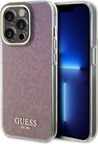 Guess Faceted Mirror Disco Back Case - Geschikt voor Apple iPhone 15 Pro Max (6.7") - Roze