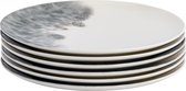 Lite-Body Hermes Assiette à dessert, Assiette petit-déjeuner - Set de 6 pièces - Ø20 cm - Porcelaine Fine - Wit