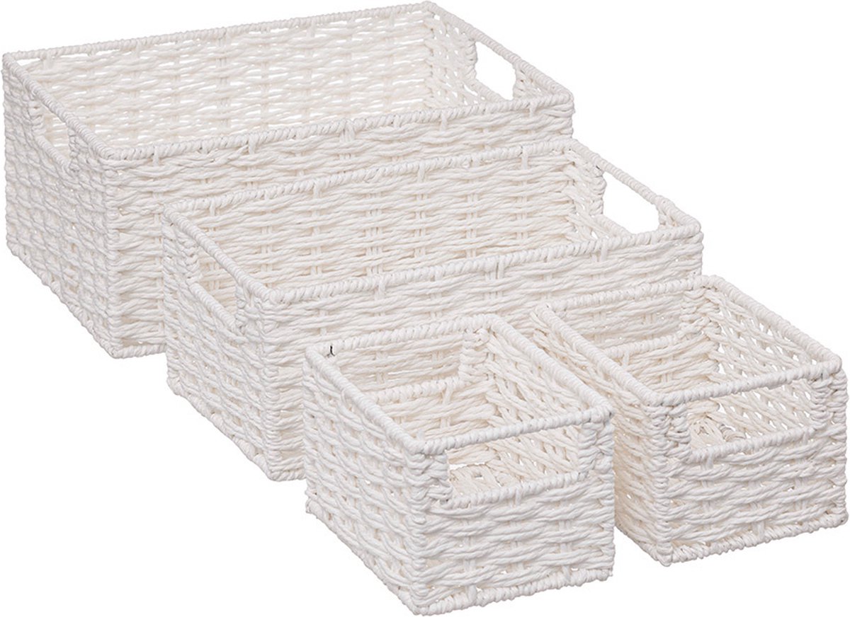 Five® Witte manden 4-delige set - 174816 - Decoratief