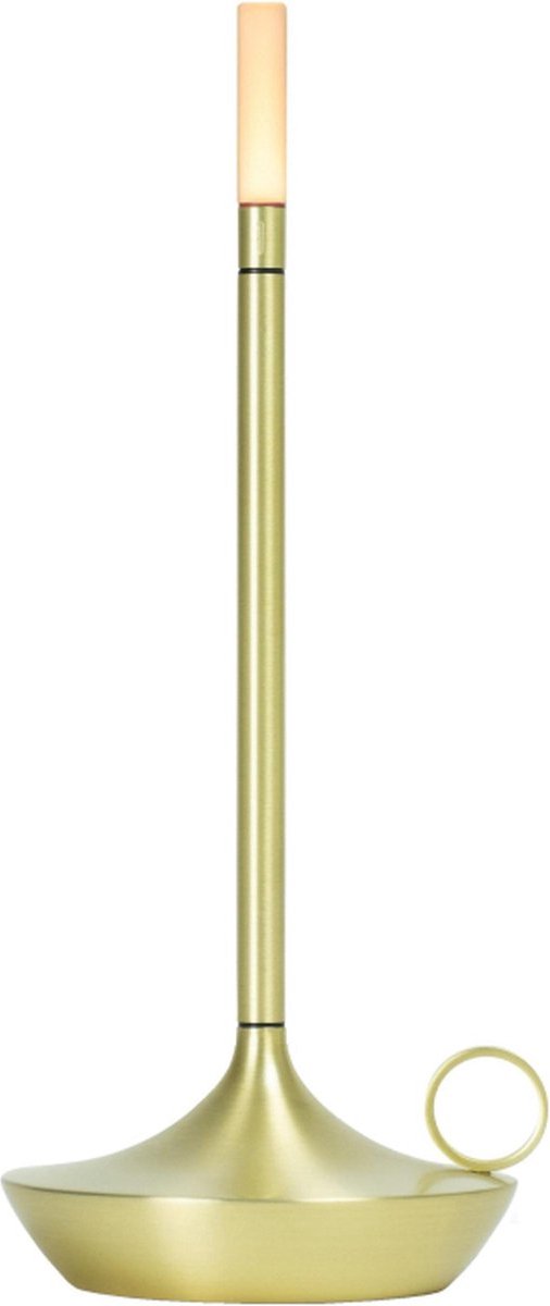 Oplaadbare Tafellamp – Goud – Dimbaar – 26CM – Aluminium – Bureaulamp – Tafellamp Slaapkamer