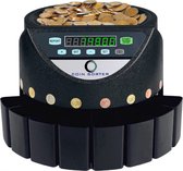 Velox Muntenteller - Compacte Geldteller - Automatische Munttelmachine - 300 Munten per Minuut - Intelligente Detector - B30 cm x L39 cm x H26 cm - Zwart
