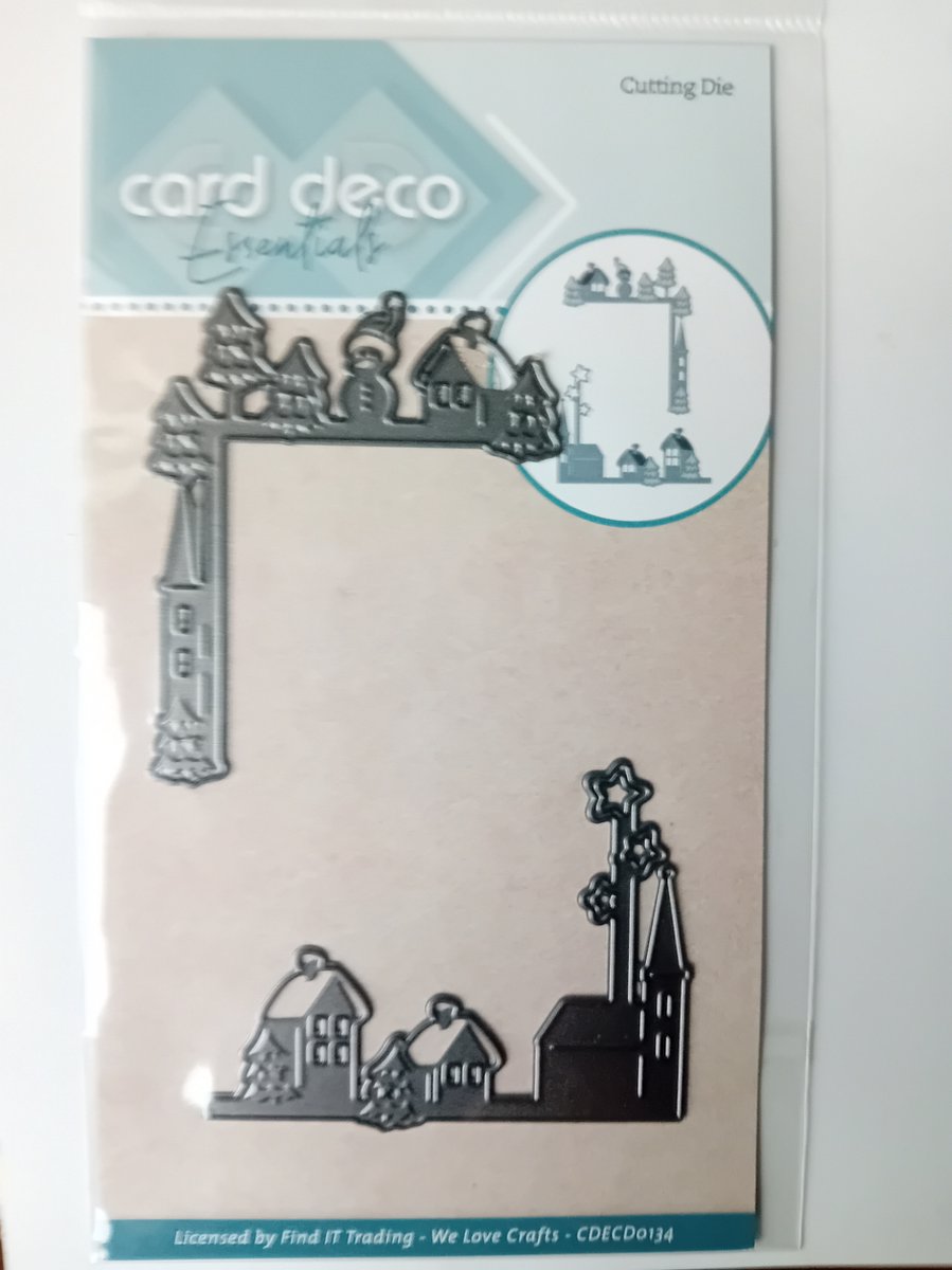 Card Deco Essentials - Cutting Dies - Christmas villages corner frames