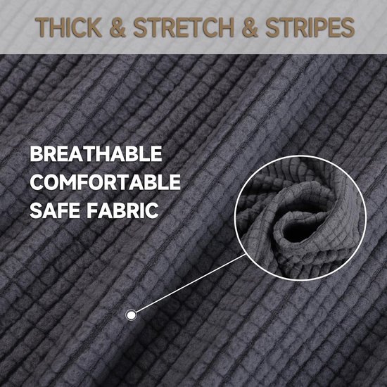 Ystyle Stretch Bankhoes 2 Zits, Elastische Bankhoezen Voor Woonkamer, Universele Rekbare Armsteun Sofahoes, Krasbestendig Meubelhoes Voor Bank, Donkerblauw