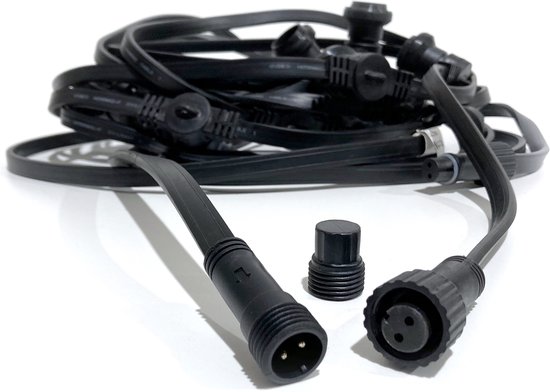 Professioneel lichtsnoer 10m - prikkabel - voor buiten - lampenslinger - lichtslinger - tuinverlichting - koppelbaar