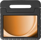 Hoes Geschikt voor Samsung Galaxy Tab A9 Hoes Bumper Kindvriendelijk Kids Case - Hoesje Geschikt voor Samsung Tab A9 Hoesje Shockproof Cover Hoes - Zwart