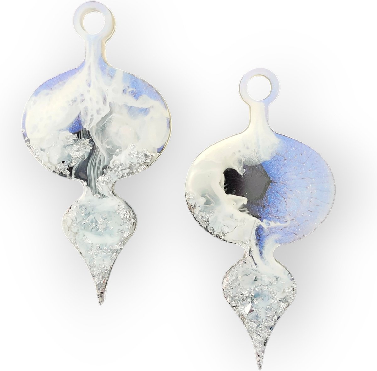 Resin Art JR: Unieke hoogwaardige kwaliteit epoxy kersthangers / Handgemaakte kerstdecoratie / Kerstversiering
