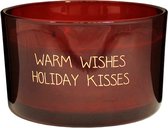 Sojakaars Glas XL Warm Wishes, Holiday Kisses Candle