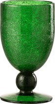 J-Line wijnglas Lisboa - glas - groen - 6 stuks