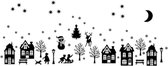 59 delige Voordeelset raamsticker herbruikbaar kerst wintertafereel 2 & basisset 2 | Rosami