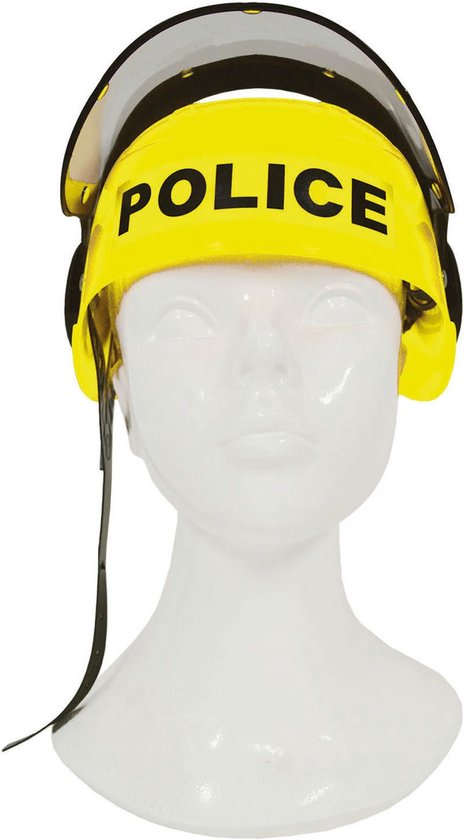 Politie helm fluogeel