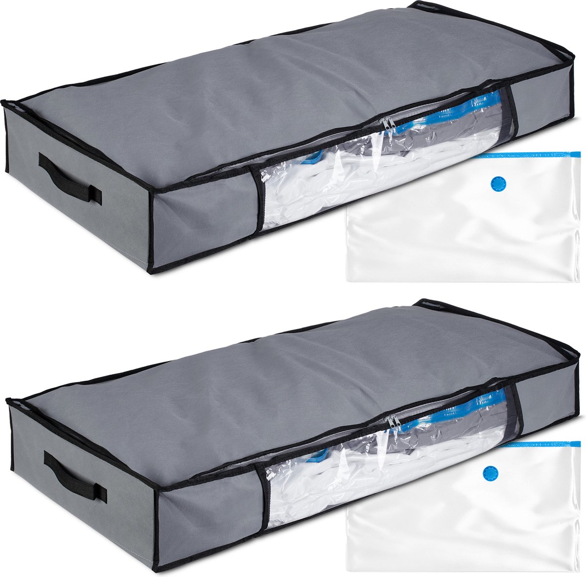 opberghoes dekbed - vacuümzak - set van 2 - kleding en beddengoed - onder bed