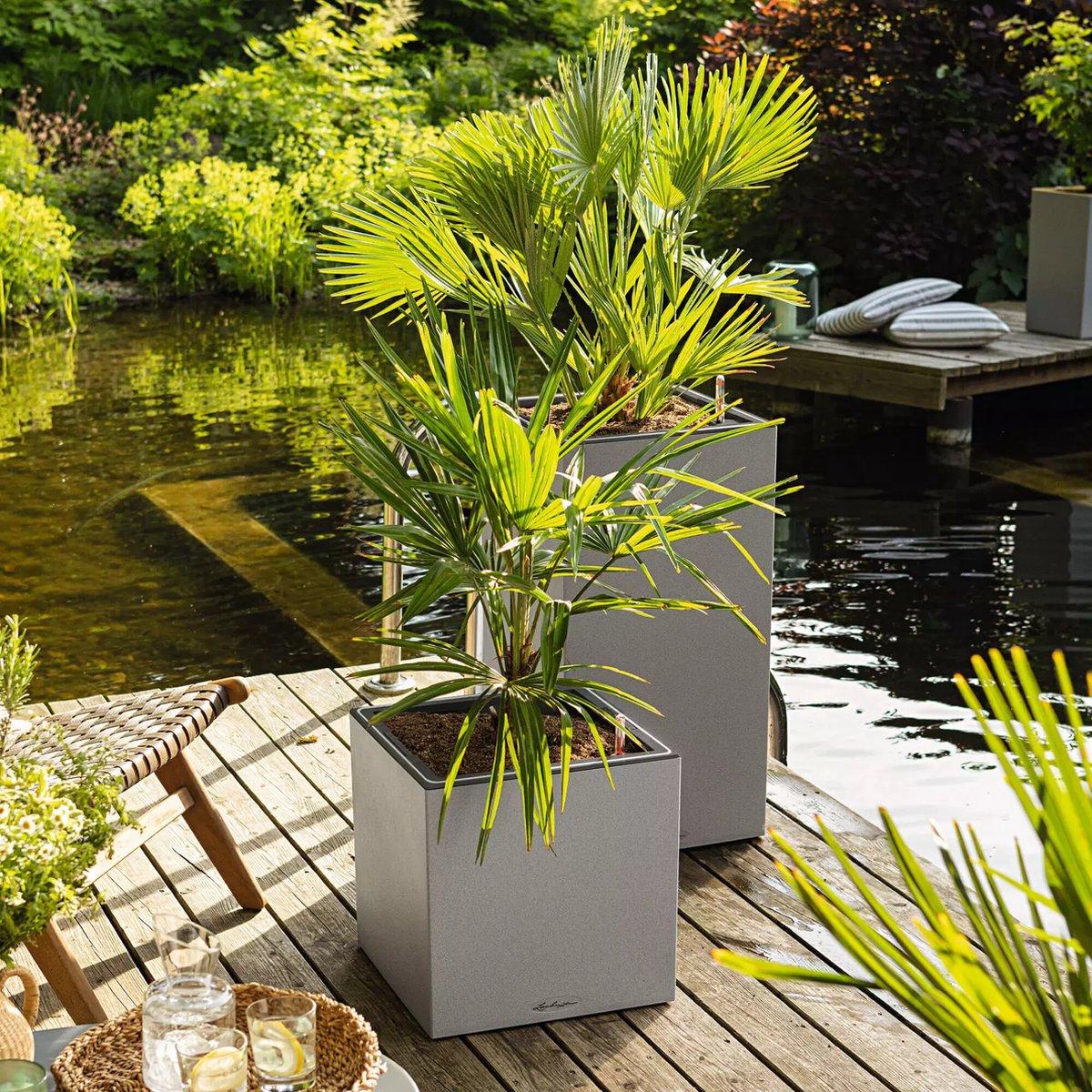 Lechuza Canto Stone 30 high LED - Planter