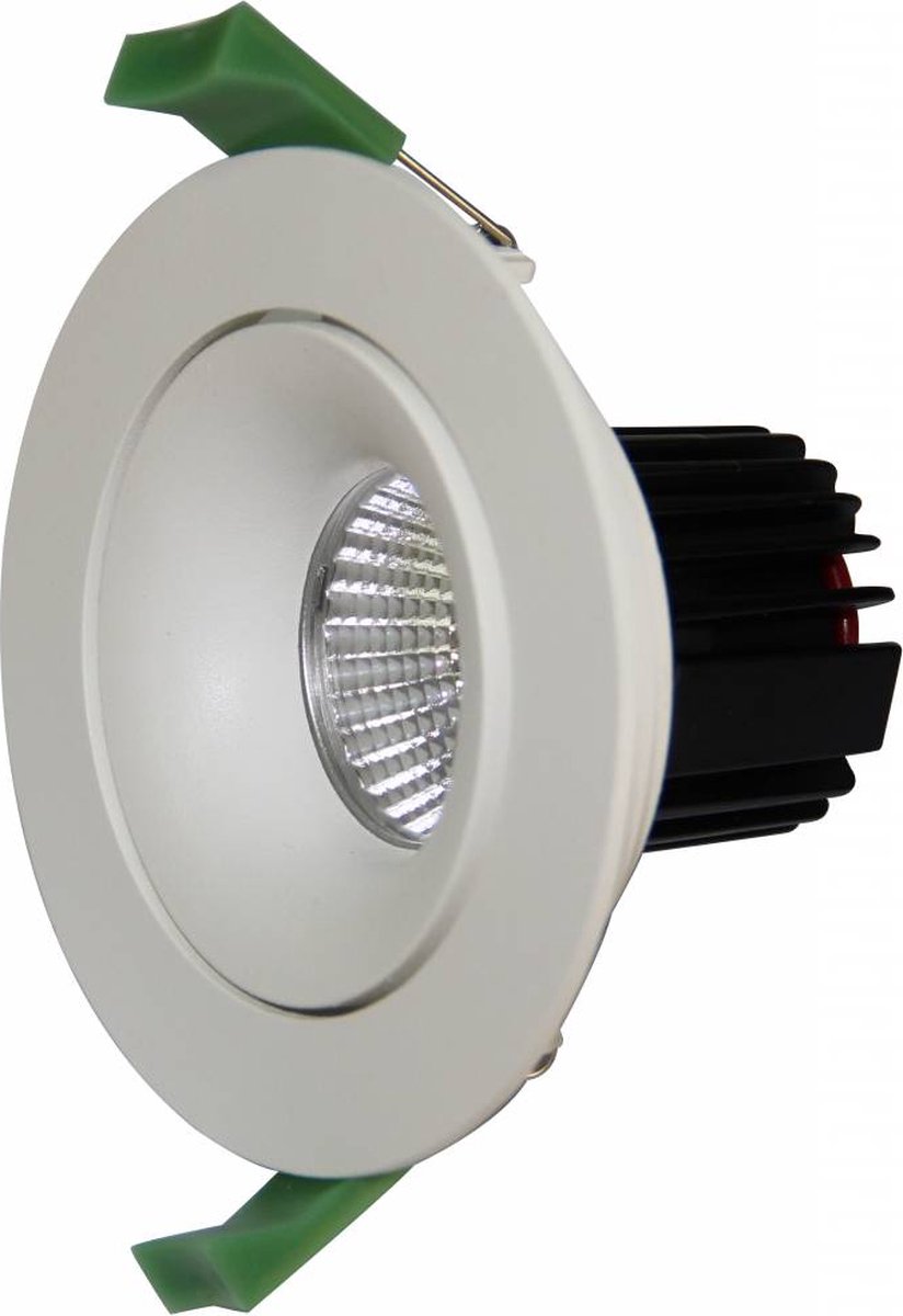 Tetiz inbouwspot in zwart aluminium, diameter 105 mm, voor GU10 spot of losse LED-module (niet inbegrepen)