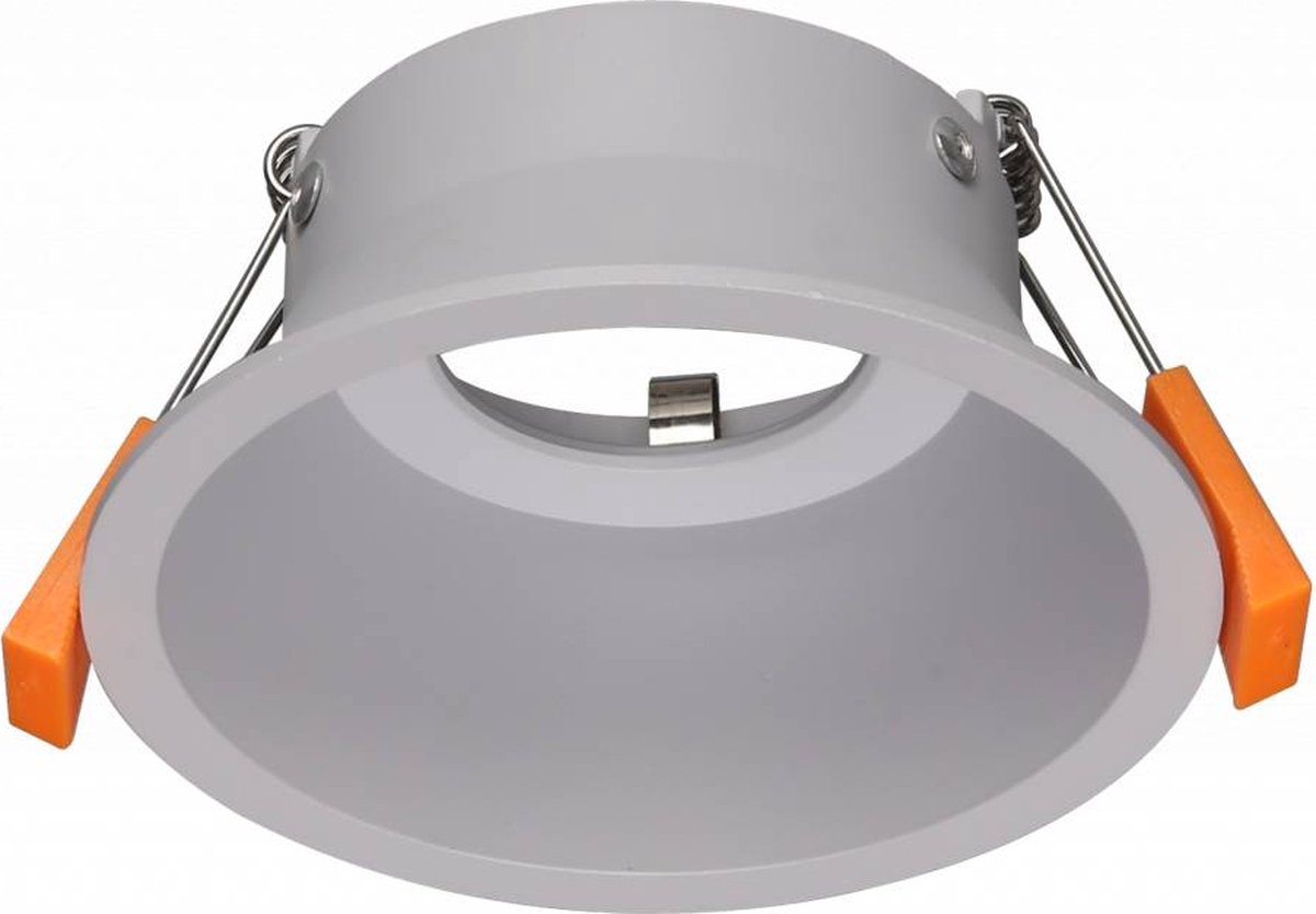 Tetiz inbouwspot GU10, zwart staal, diameter 100 mm, gatmaat 90 mm, tot 30° kantelbaar, lamp niet inbegrepen