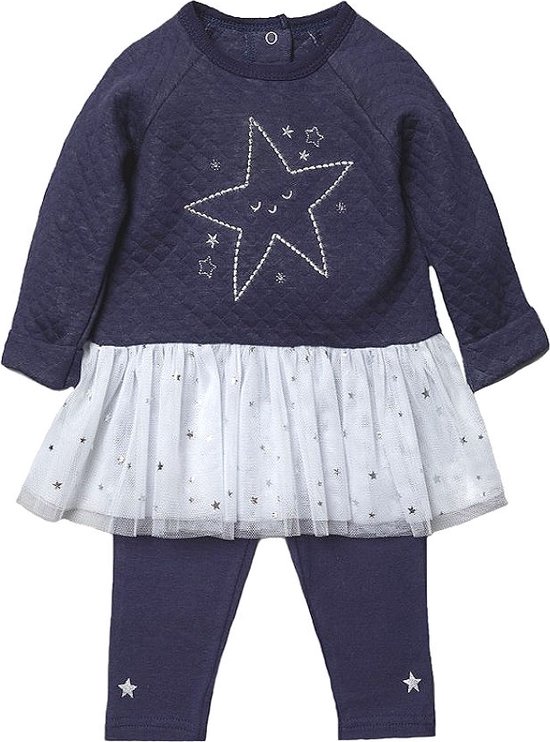 Mini Moi - Kledingset - Navy - Stars - Maat 12-18 mnd