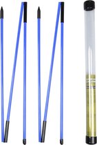 Opvouwbare Golf Tour Sticks - Alignment Sticks - 2 stuks - 122 cm - Blauw - Golftrainingsmateriaal - Golfset - Trainingsmaterialen - ATHLIX