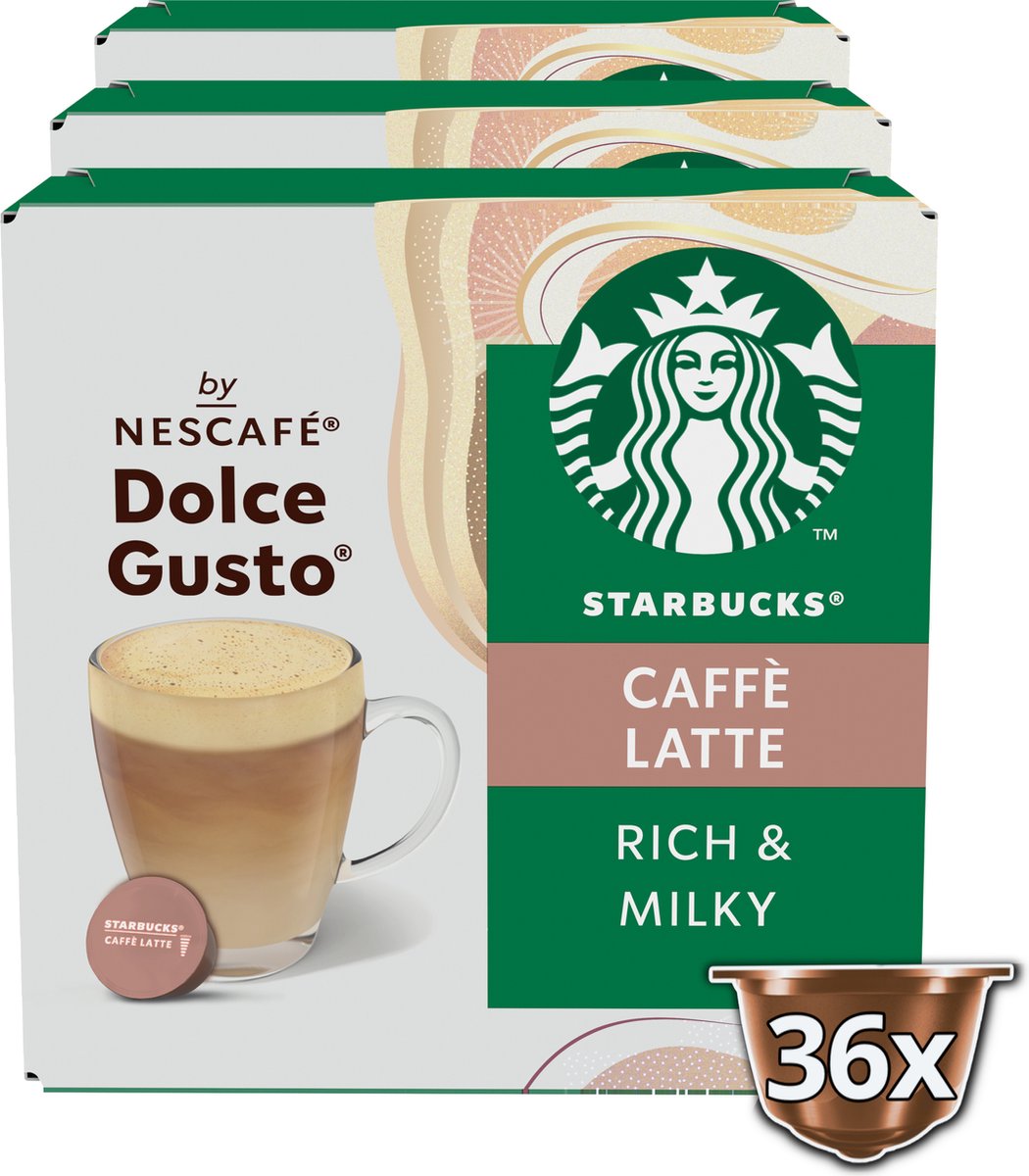 Starbucks by Dolce Gusto Caffè Latte capsules - 36 koffiecups voor 36  koppen koffie | bol