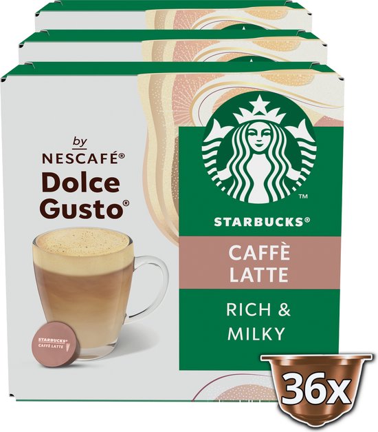 Capsules Starbucks by Dolce Gusto Caffè Latte - 36 tasses à café - convient  pour 36... | bol