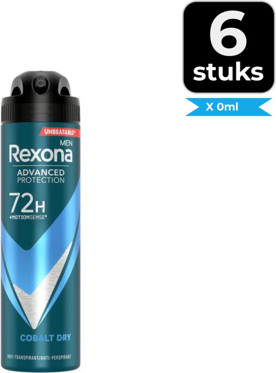 Goedkoopste Rexona Deo Spray - Cobalt Dry- Voordeelverpakking 6 x 150 ml