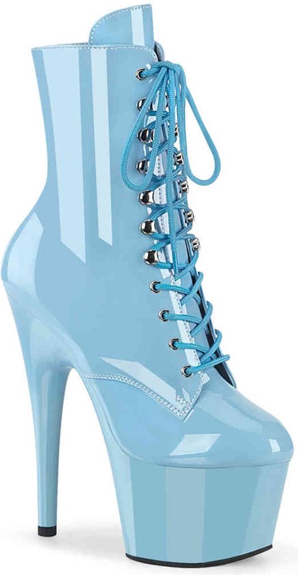 Pleaser - ADORE-1020 Plateau Laarzen, Paaldans schoenen - US 7 - 37 Shoes - Blauw