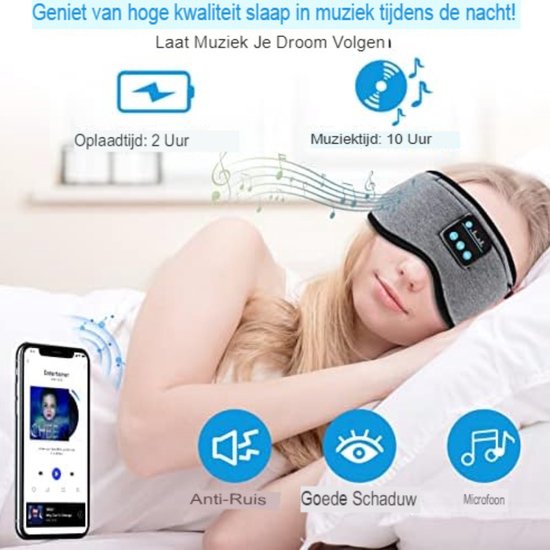 LC-dolida 3D Uyku Maskesi - Bluetooth Kablosuz Müzik - Siyah