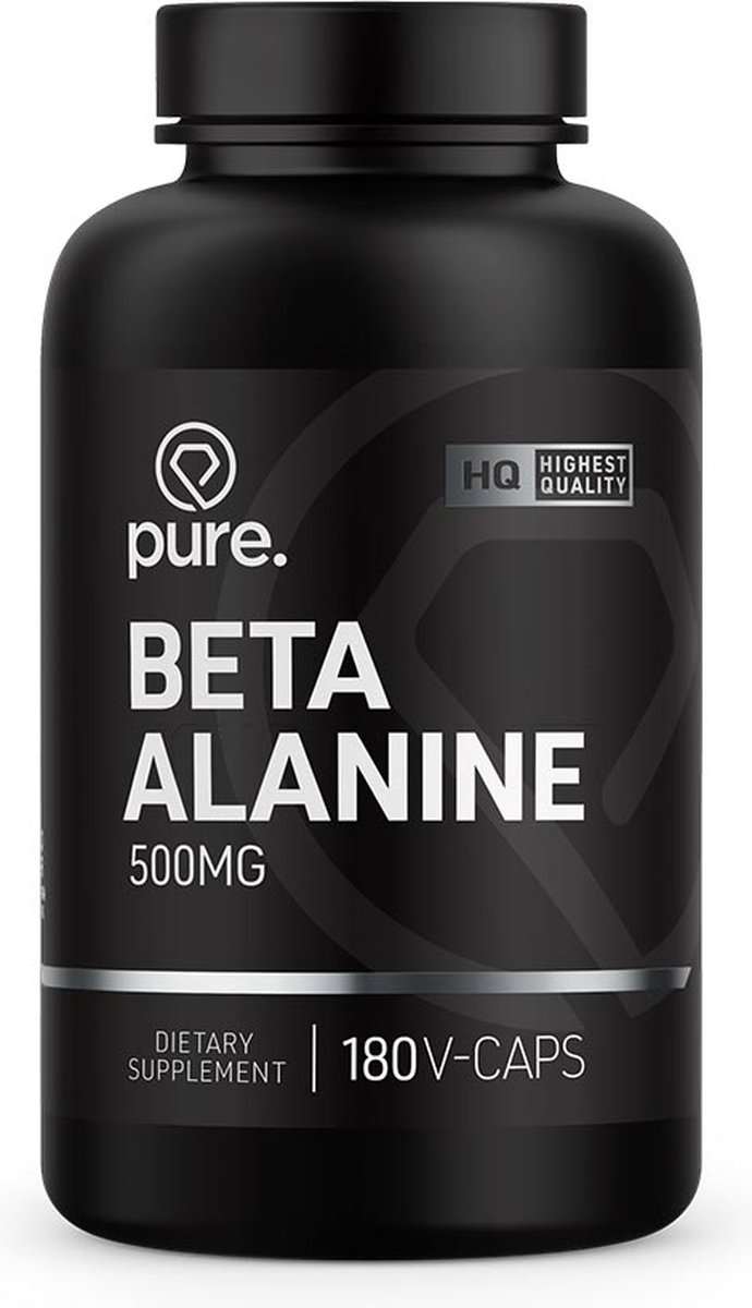 Goedkoopste Pure. Beta Alanine - 500mg - 180 V-Caps - aminozuur - vegan capsules