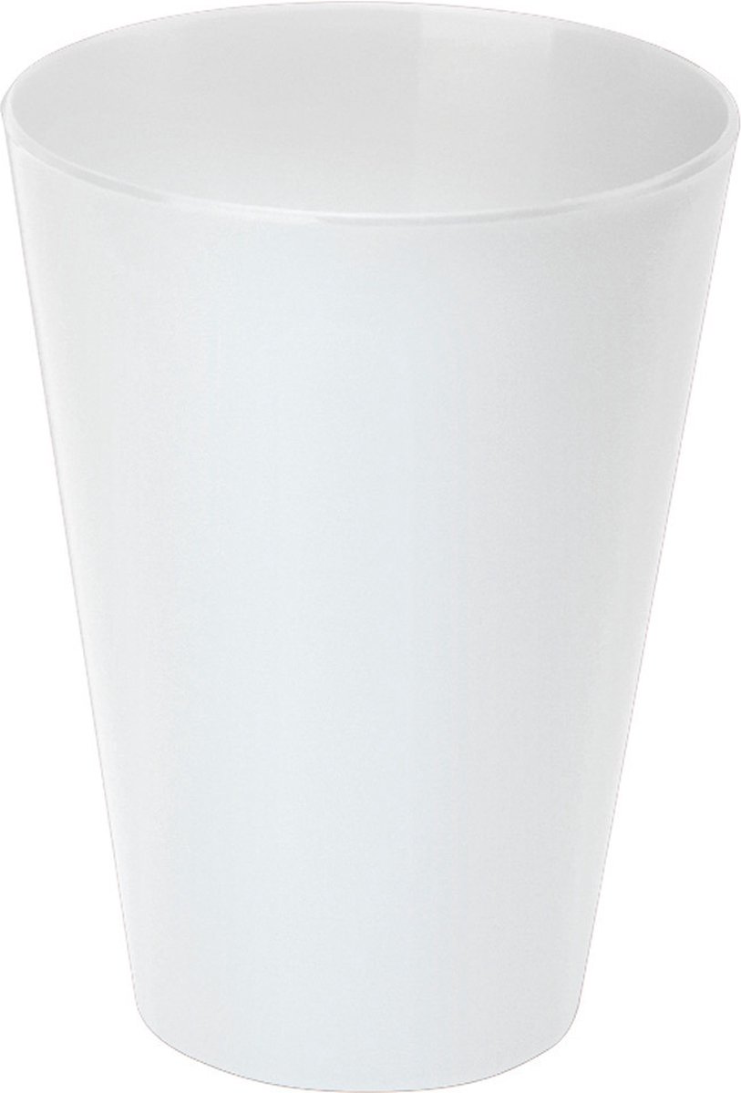 Juypal drinkbekers - 3x stuks - wit - onbreekbaar kunststof - 430 ml - herbruikbaar - BPA-vrij
