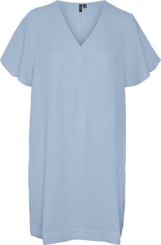 Vero Moda VMNATALI NIA SS SHORT DRESS - Skyway Light Blue