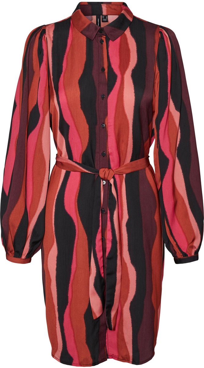 Vero Moda Jurk Vmelly L/s Abk Dress Wvn Btq 10297669 Red Ochre/elly Dames Maat - XS