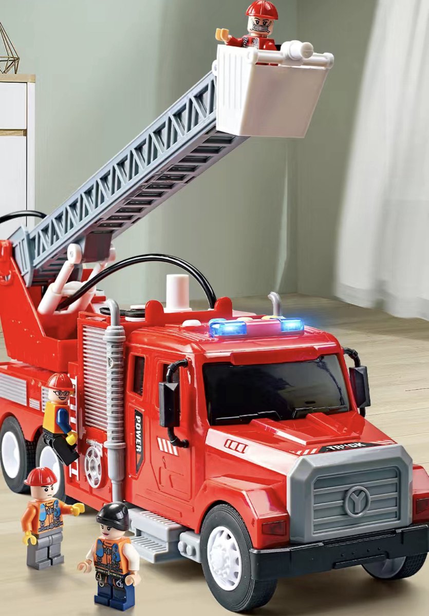 JMKA brandweerauto- brandweerwagen- brandweerauto speelgoed- brandweerwagen speelgoed- brandweerauto met licht en geluid- brandweerwagen speelgoed — afbeelding 6
