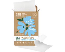 The Good Brand Wasstrips Scent free 32 st - plasticvrij, zonder parfum, vegan, fosfaatvrij, palmolievrij, hypoallergeen, biologisch afbreekbaar