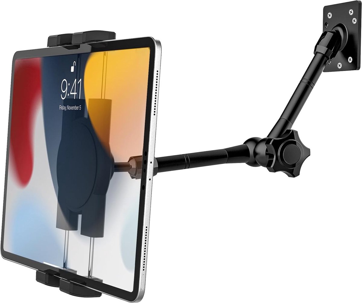 Tablet Wandhouder - Tablet Muurbeugel - Ergonomisch Ontwerp - Tablet Muurhouder - Geschikt voor Diverse Tabletformaten