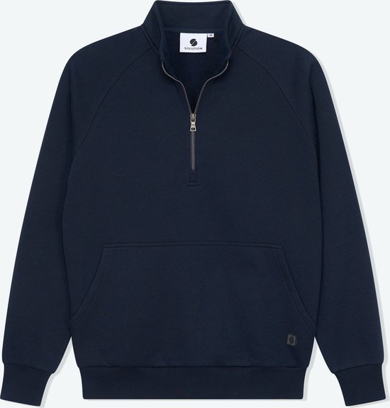 Solution Clothing Spike - Sweater - Trui - Met Rits - Regular Fit - Volwassenen - Heren - Mannen - Navy - M